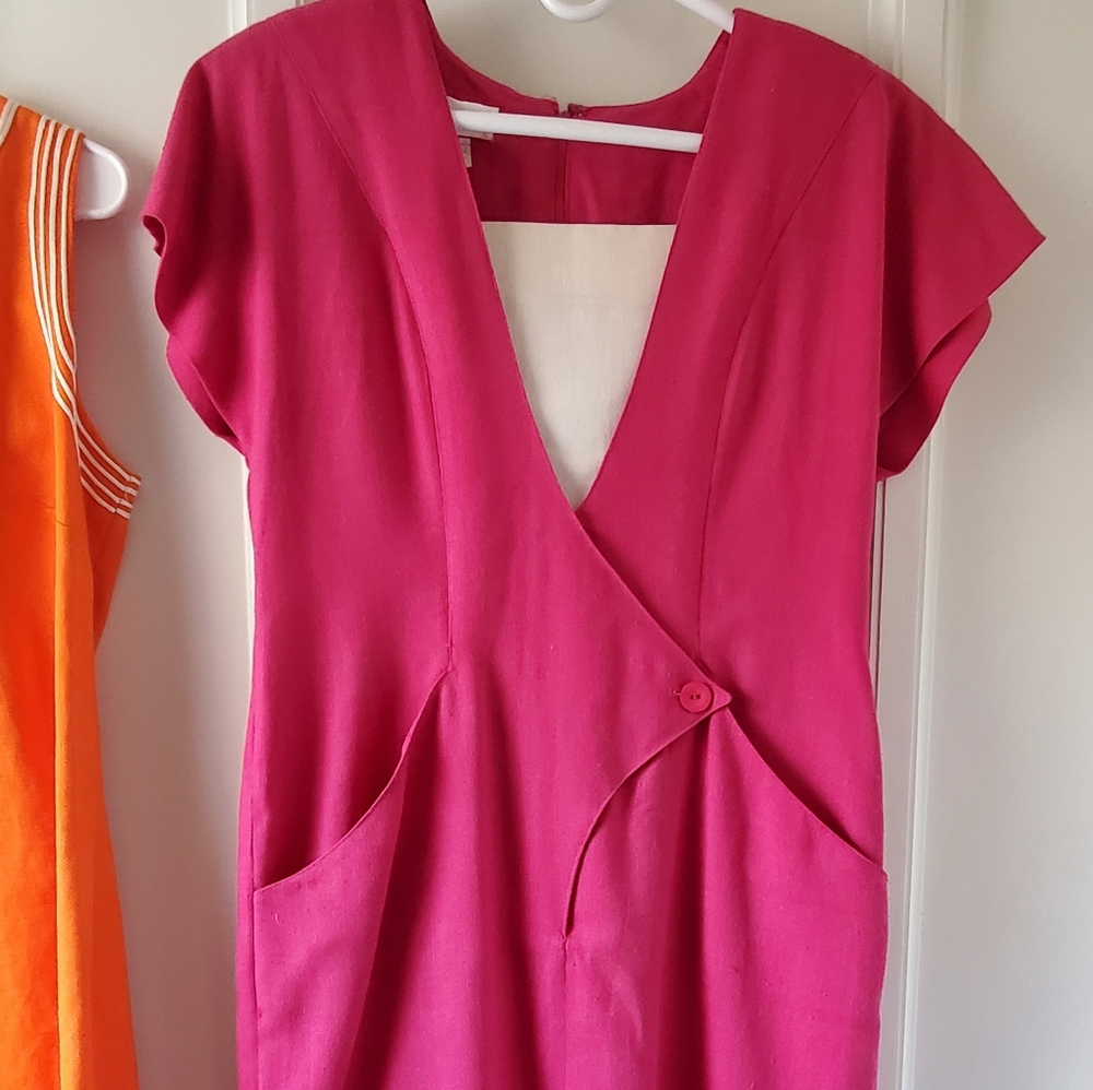 60 70's vintage dress with pockets